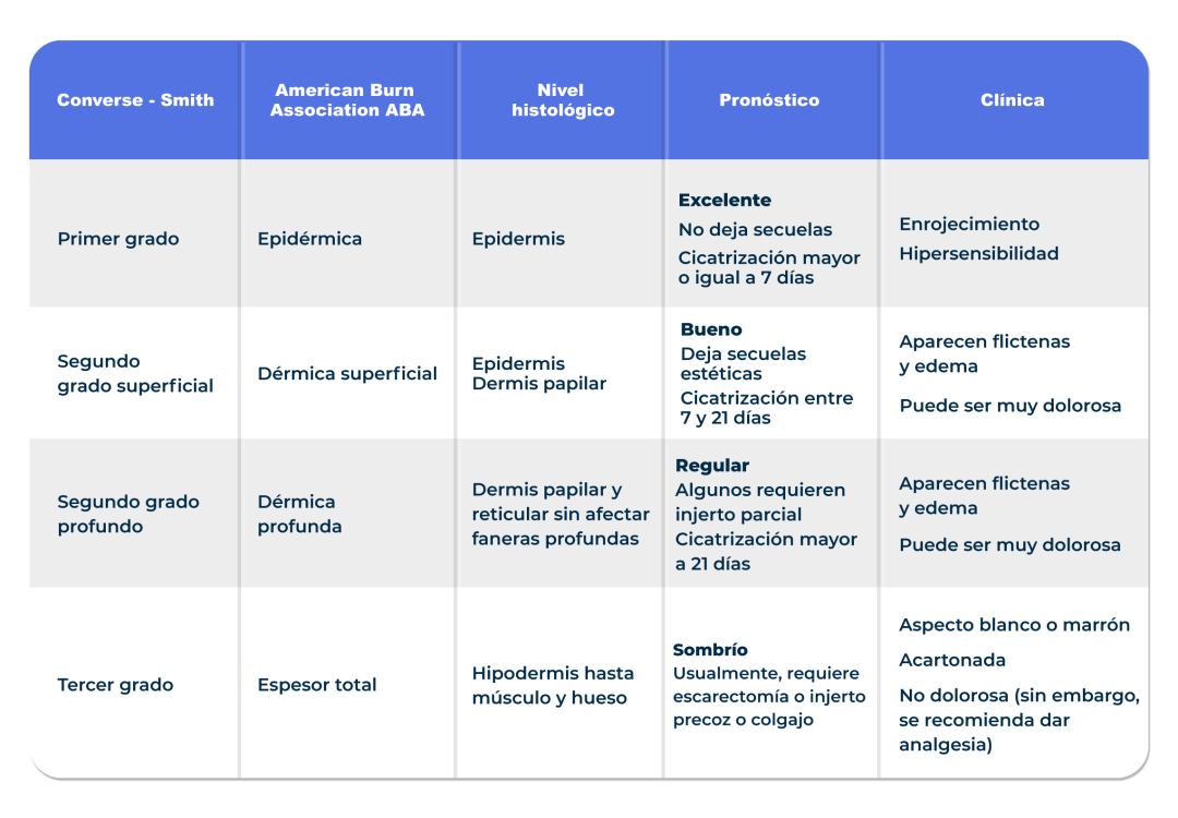 Manejo Cl Nico De Las Quemaduras Enfoques Clasificaci N Y
